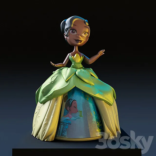 Princess Tiana doll 3D Model Princess Tiana doll 3D Model