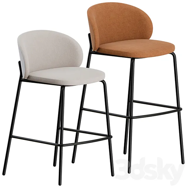 Princeton Barstool by BoConcept 3D Model Princeton Barstool by BoConcept 3D Model