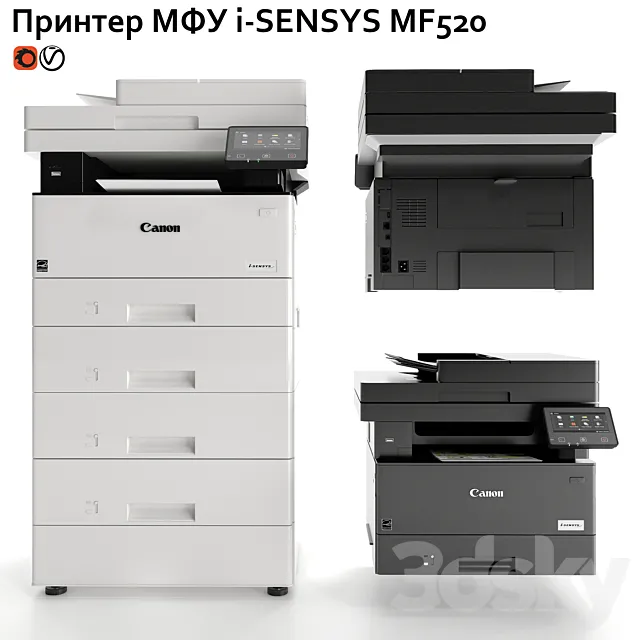 Printer MFP Canon i-SENSYS MF520 3D Model