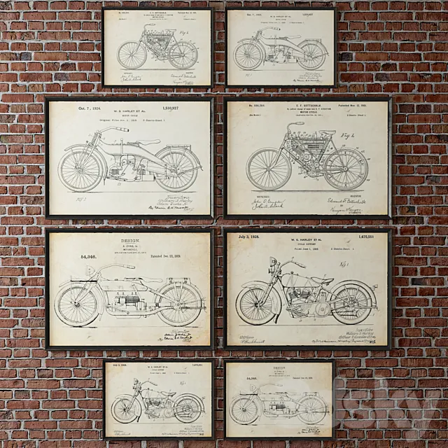 Prints of patents. RESTORATION HARWARE 3DModel Prints of patents. RESTORATION HARWARE 3DModel