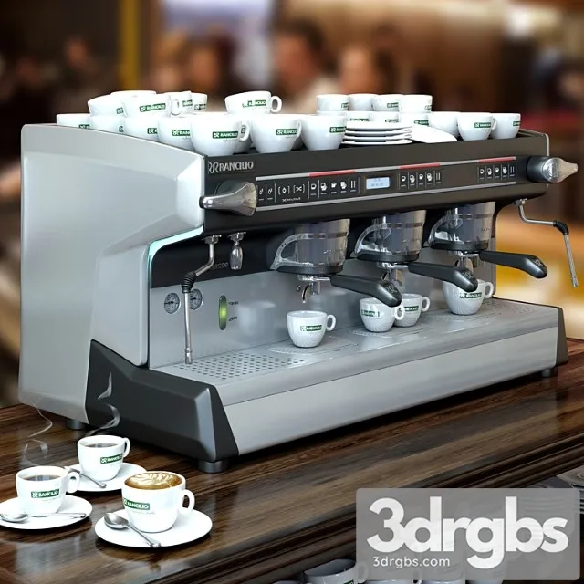 Professional Coffee Machines Rancilio 3 Groups 3D Model Download