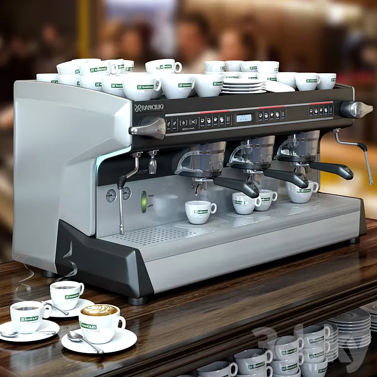 Professional coffee machines Rancilio 3 groups 3D Model