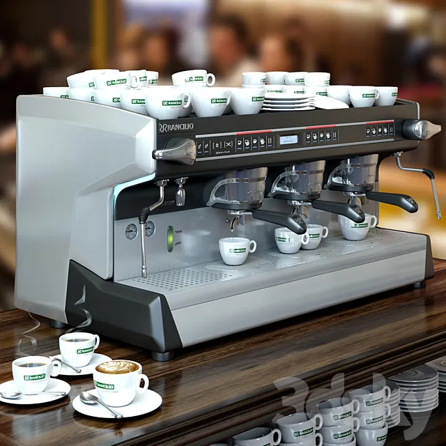 Professional coffee machines Rancilio. 3 groups 3DModel