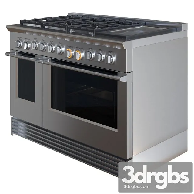 Professional gas range 2 3D Model Download
