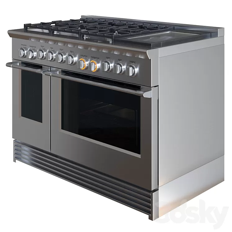 Professional Gas Range 3D Model Free Download