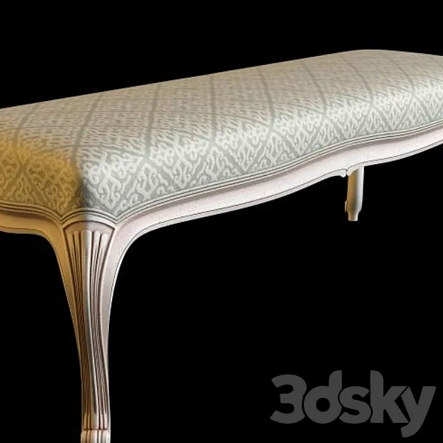 profi bench Louis XVI 3D Model profi bench Louis XVI 3D Model