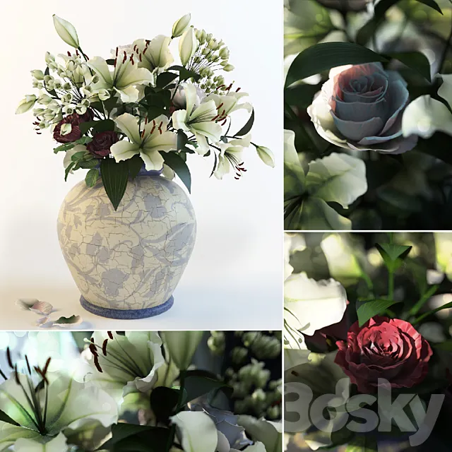 PROFI Bouquet of lilies 3DModel PROFI Bouquet of lilies 3DModel