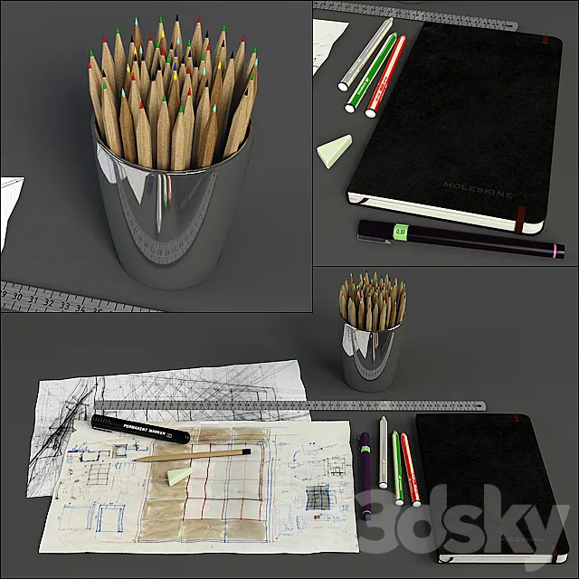 “PROFI” Набор для рабочего стола 3D Model “PROFI” Набор для рабочего стола 3D Model