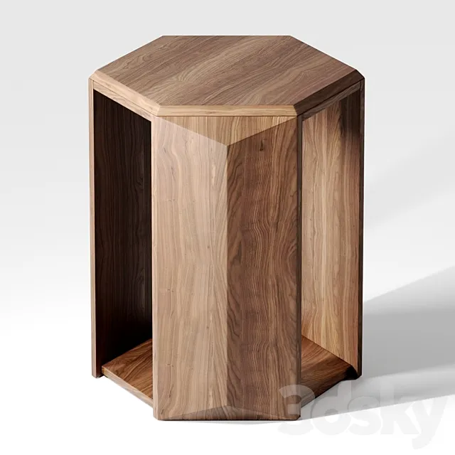 Profile Hexagon Chairside Table 3DModel