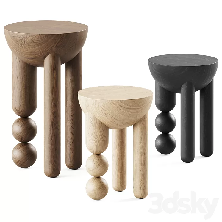 Profiterole Occasional Table \/ Wooden table 3D Model Free Download Profiterole Occasional Table \/ Wooden table 3D Model Free Download