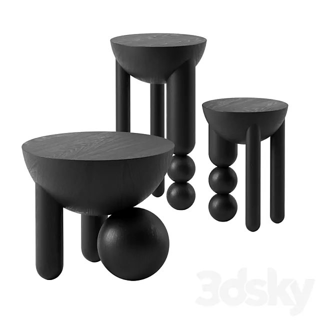 Profiterole side tables by Bohinc Studio 3D Model Profiterole side tables by Bohinc Studio 3D Model
