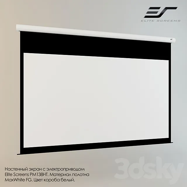 Projection Screen Elite Screens PM138HT 3DModel Projection Screen Elite Screens PM138HT 3DModel