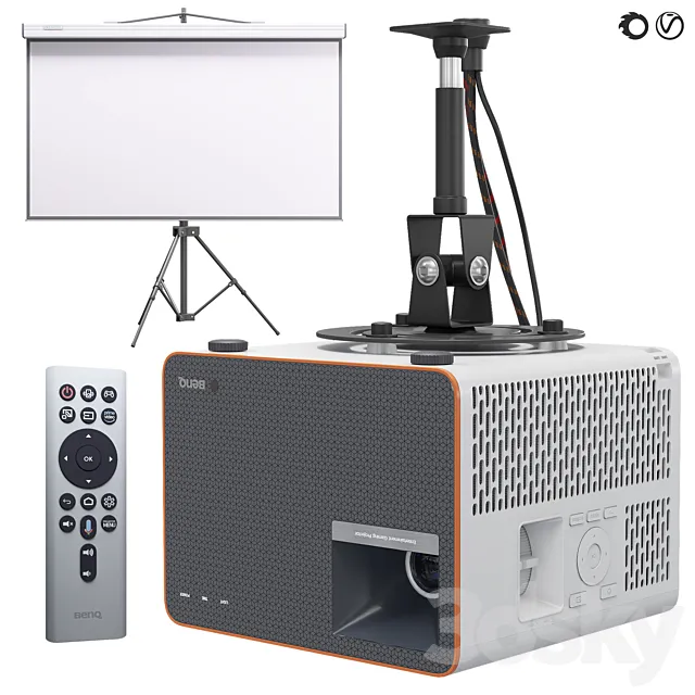 Projector BenQ X1300i 4LED Gaming Bracket 3D Model