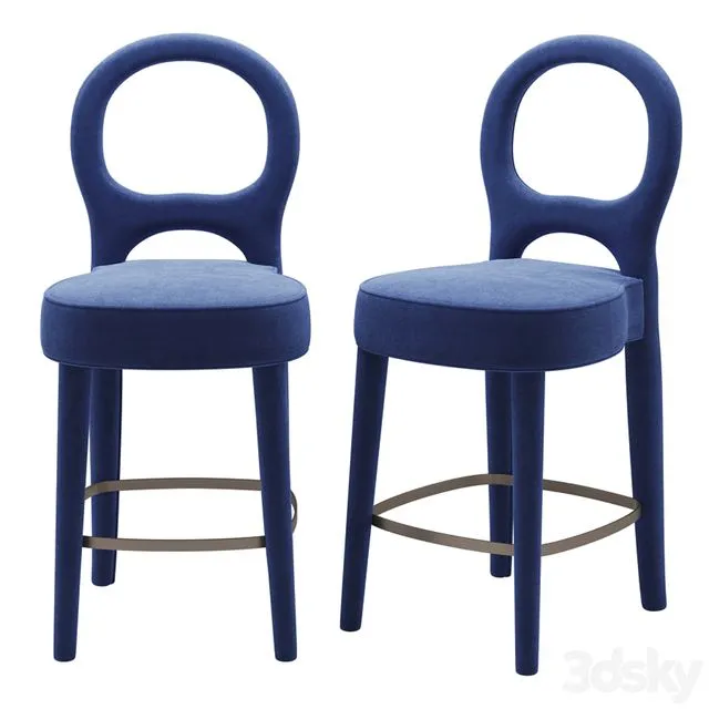 Promemoria Bilou Bilou barstool 3D Model Promemoria Bilou Bilou barstool 3D Model