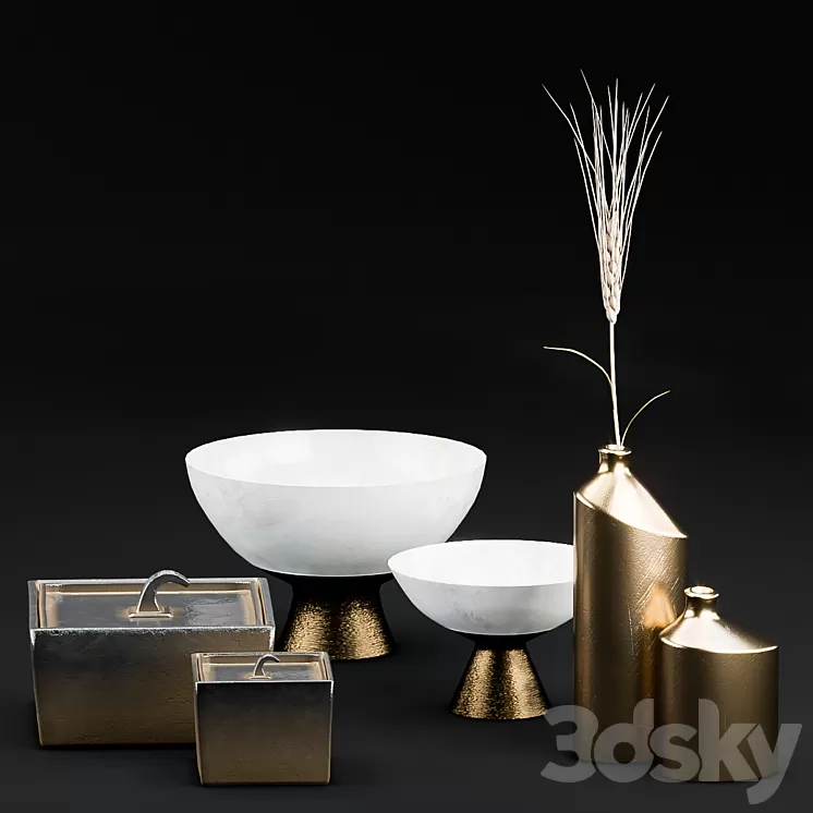 Promemoria objects set 3D Model