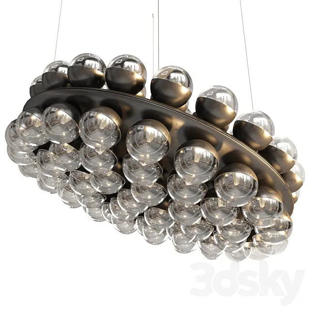 Prop Light round double Chandelier Moooi 3D Model
