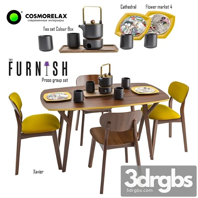 Proso dining group set 2 3D Model Download
