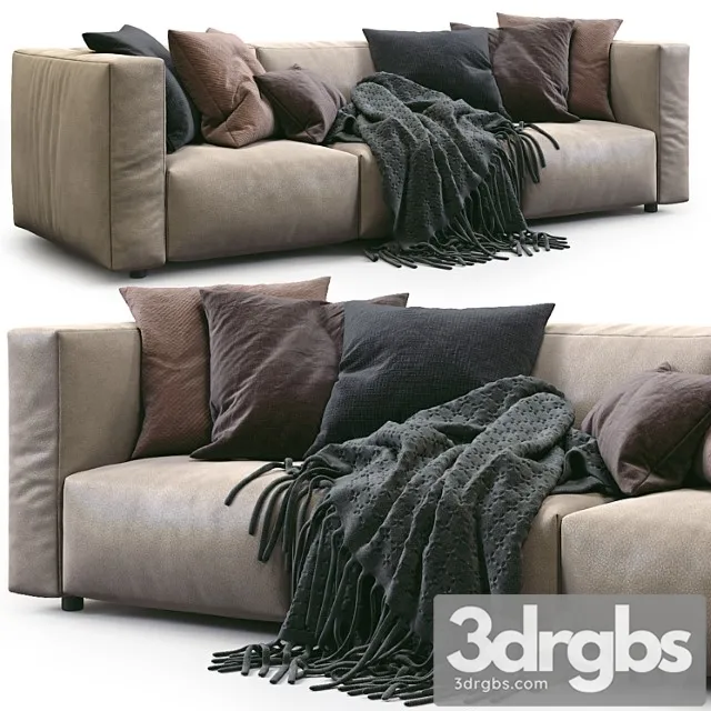 Prostoria leather sofa match_1 2 3D Model Download