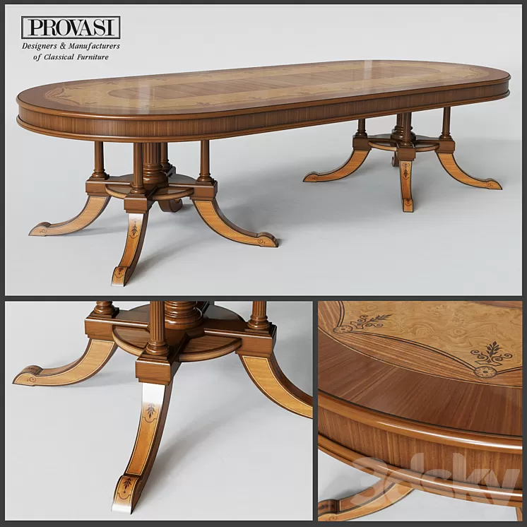 PROVASI 1213 Oval Table 3D Model PROVASI 1213 Oval Table 3D Model