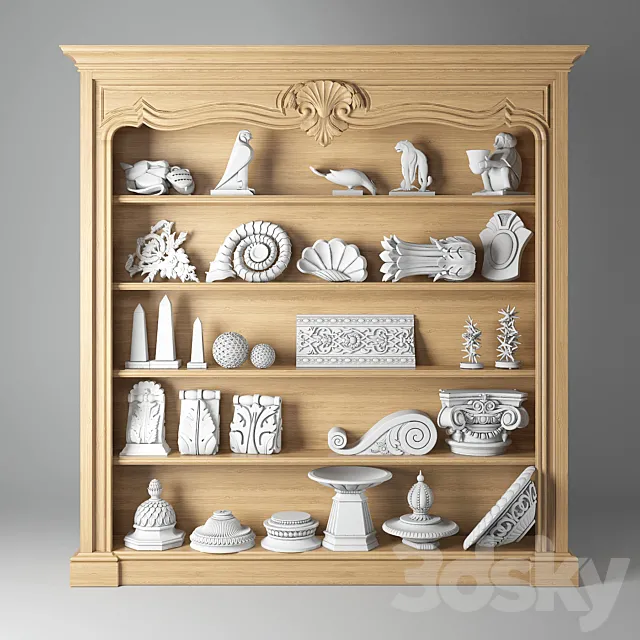 Provasi Parigi + Decorative set – stucco 3D Model