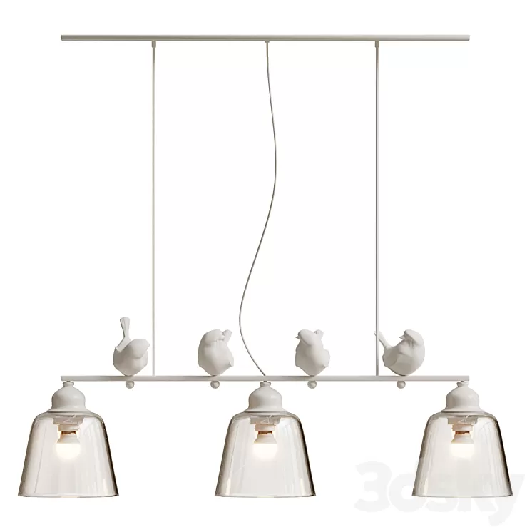 Подвесной светильник provence bird pendant line 3 3D Model Free Download
