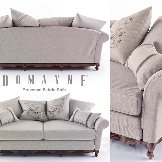 Provence Fabric Sofa 3D Model Provence Fabric Sofa 3D Model