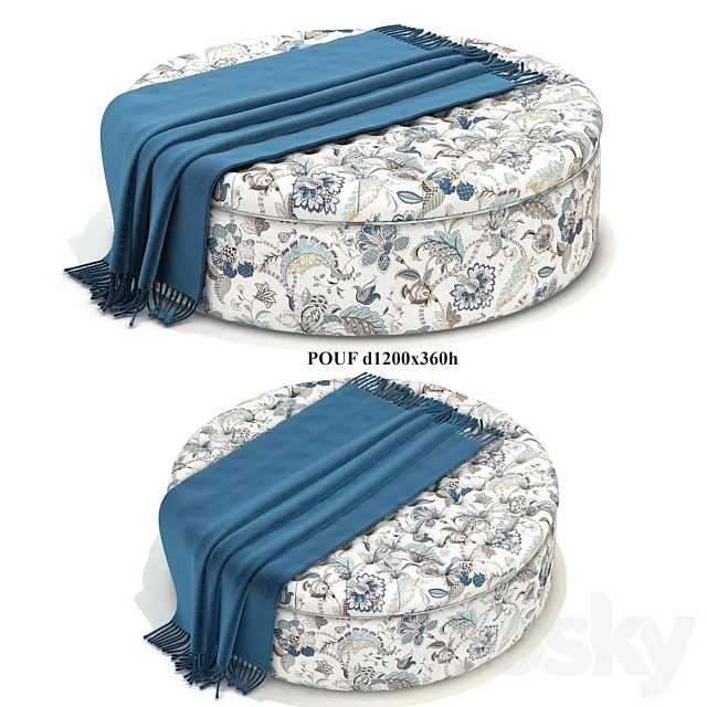 Provence pouf 3DModel Provence pouf 3DModel