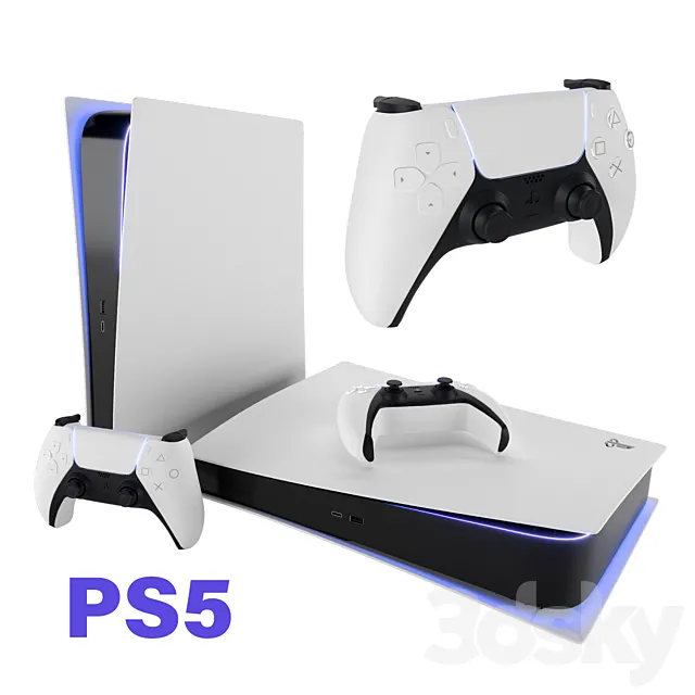 PS5 Sony PlayStation 5 game console 3D Model