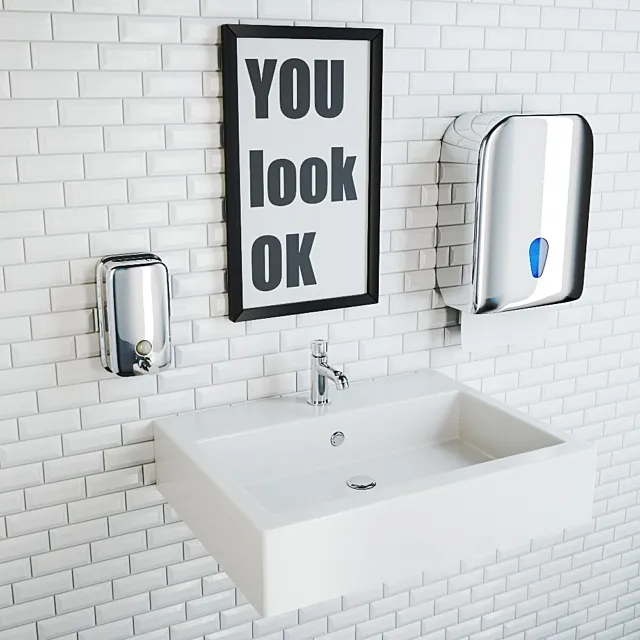 public bathroom set 3DModel public bathroom set 3DModel