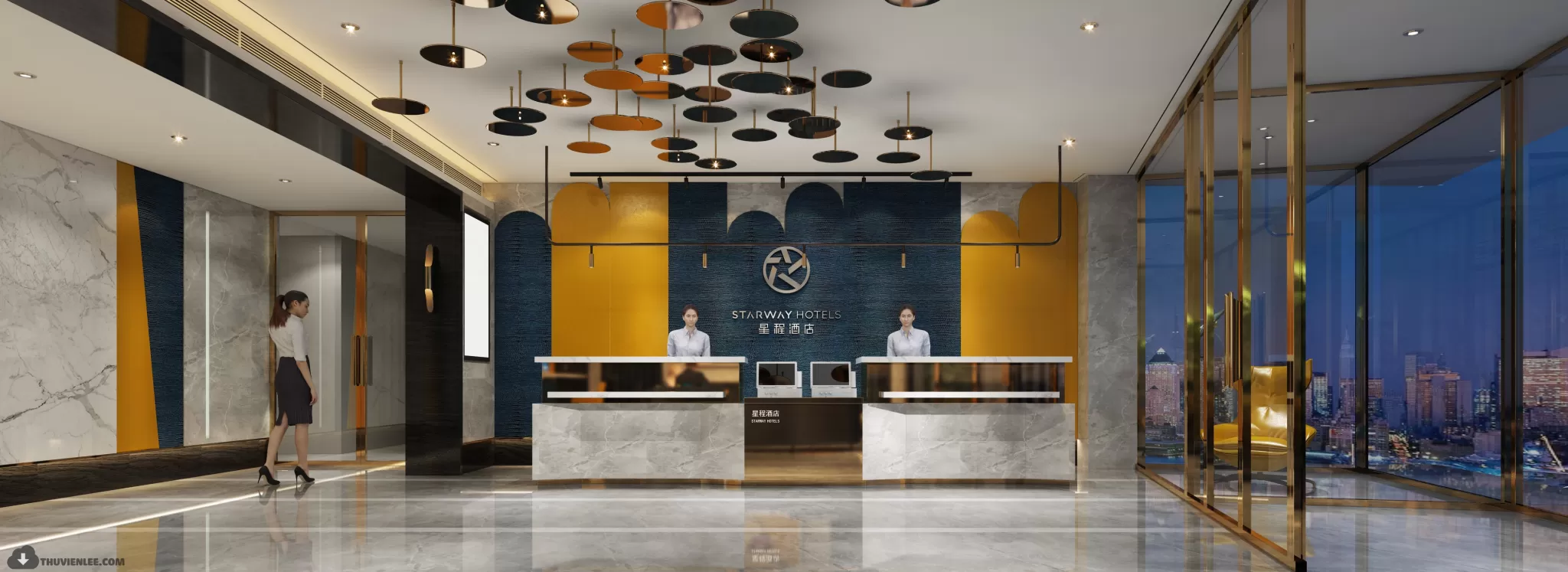 PUBLIC COMMERCE SPACE 3D MODEL – HOTEL 3D MODELS – 19