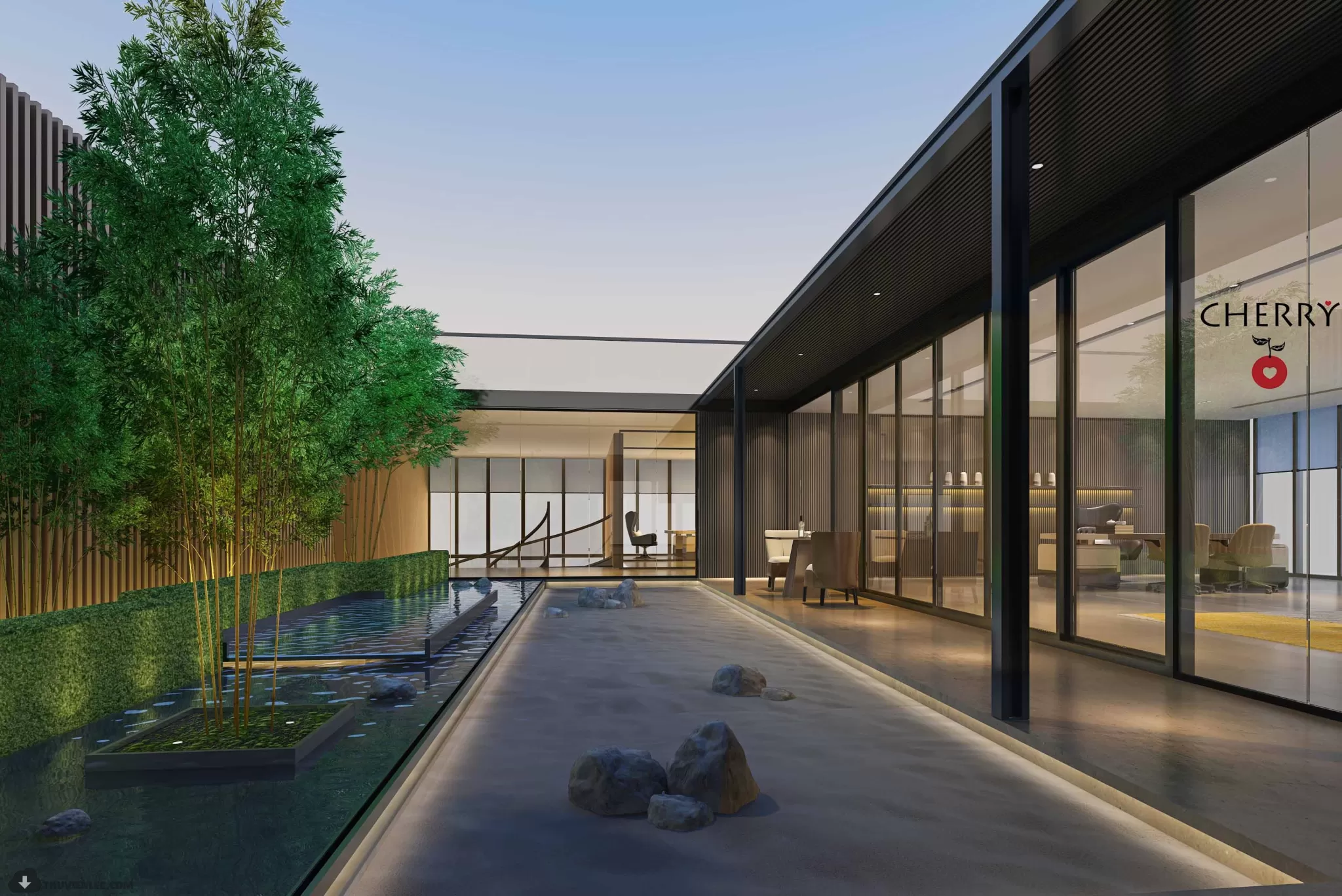 PUBLIC COMMERCE SPACE 3D MODEL – OFFICE 3D MODELS – 57