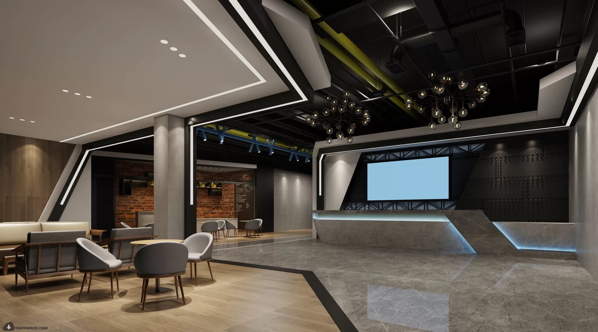 PUBLIC COMMERCE SPACE 3D MODEL – PUBLIC SPACE – 92