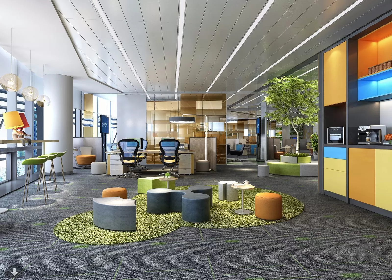 PUBLIC COMMERCE SPACE 3D MODEL – PUBLIC SPACE – 96