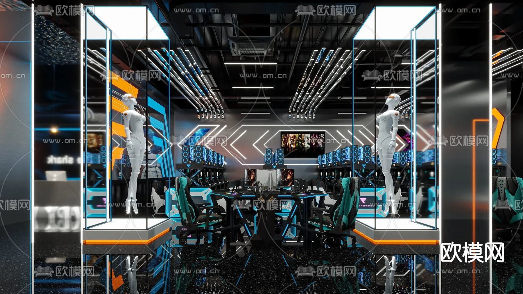 PUBLIC COMMERCE SPACE – 3D Model For Interior Design – 10809