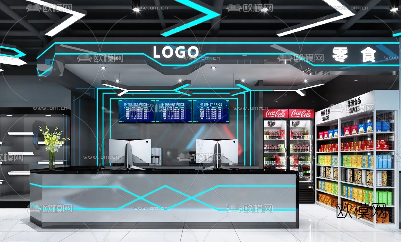 PUBLIC COMMERCE SPACE – 3D Model For Interior Design – 10811