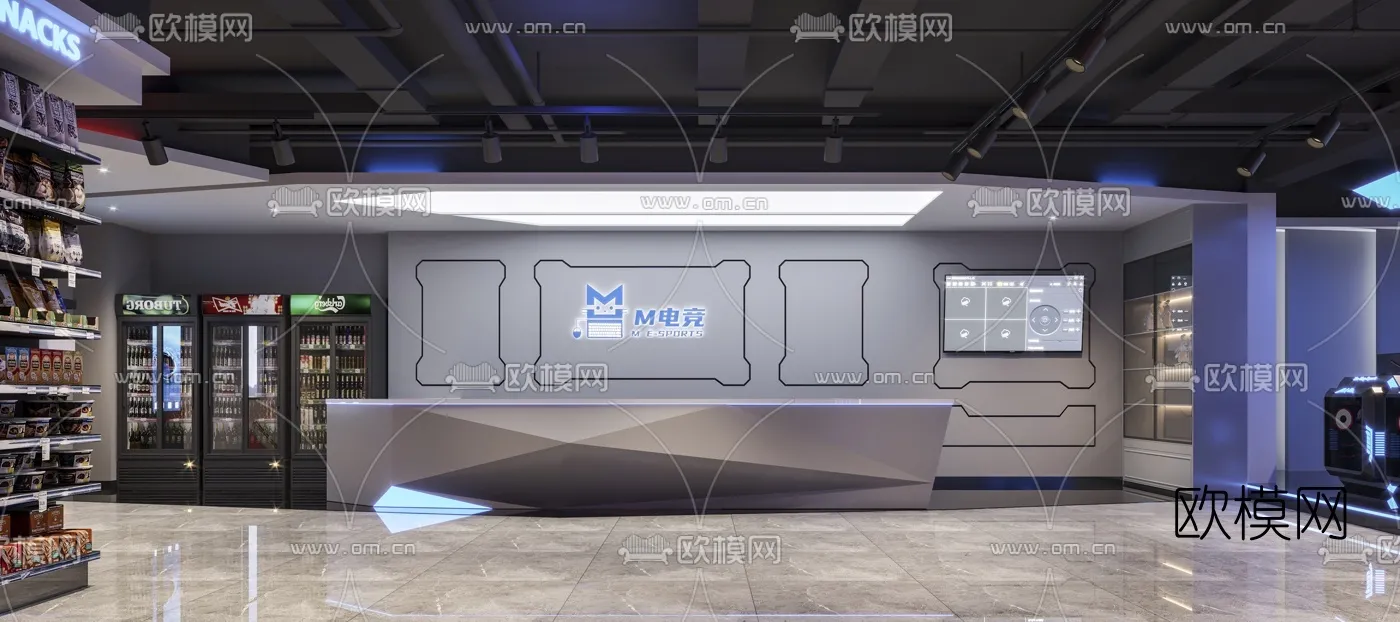 PUBLIC COMMERCE SPACE – 3D Model For Interior Design – 10814