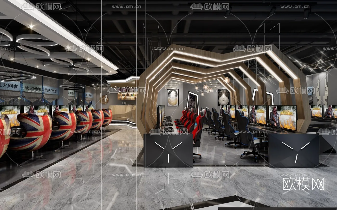 PUBLIC COMMERCE SPACE – 3D Model For Interior Design – 10817