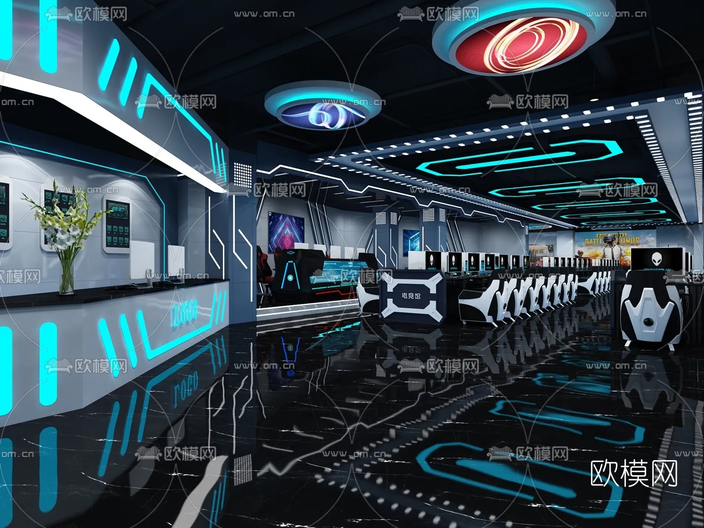 PUBLIC COMMERCE SPACE – 3D Model For Interior Design – 10824