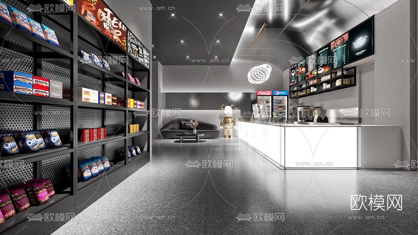 PUBLIC COMMERCE SPACE – 3D Model For Interior Design – 10828