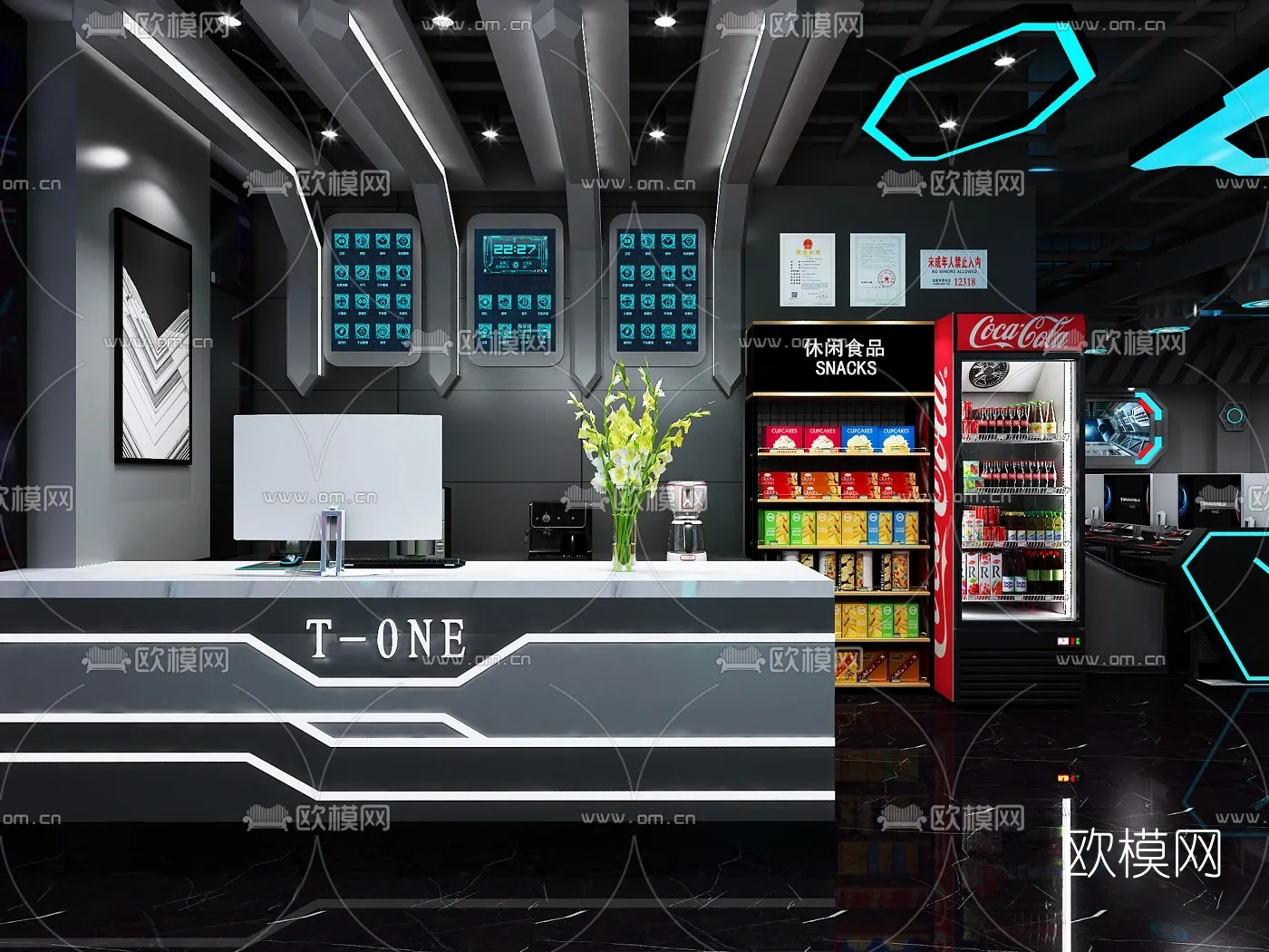 PUBLIC COMMERCE SPACE – 3D Model For Interior Design – 10831