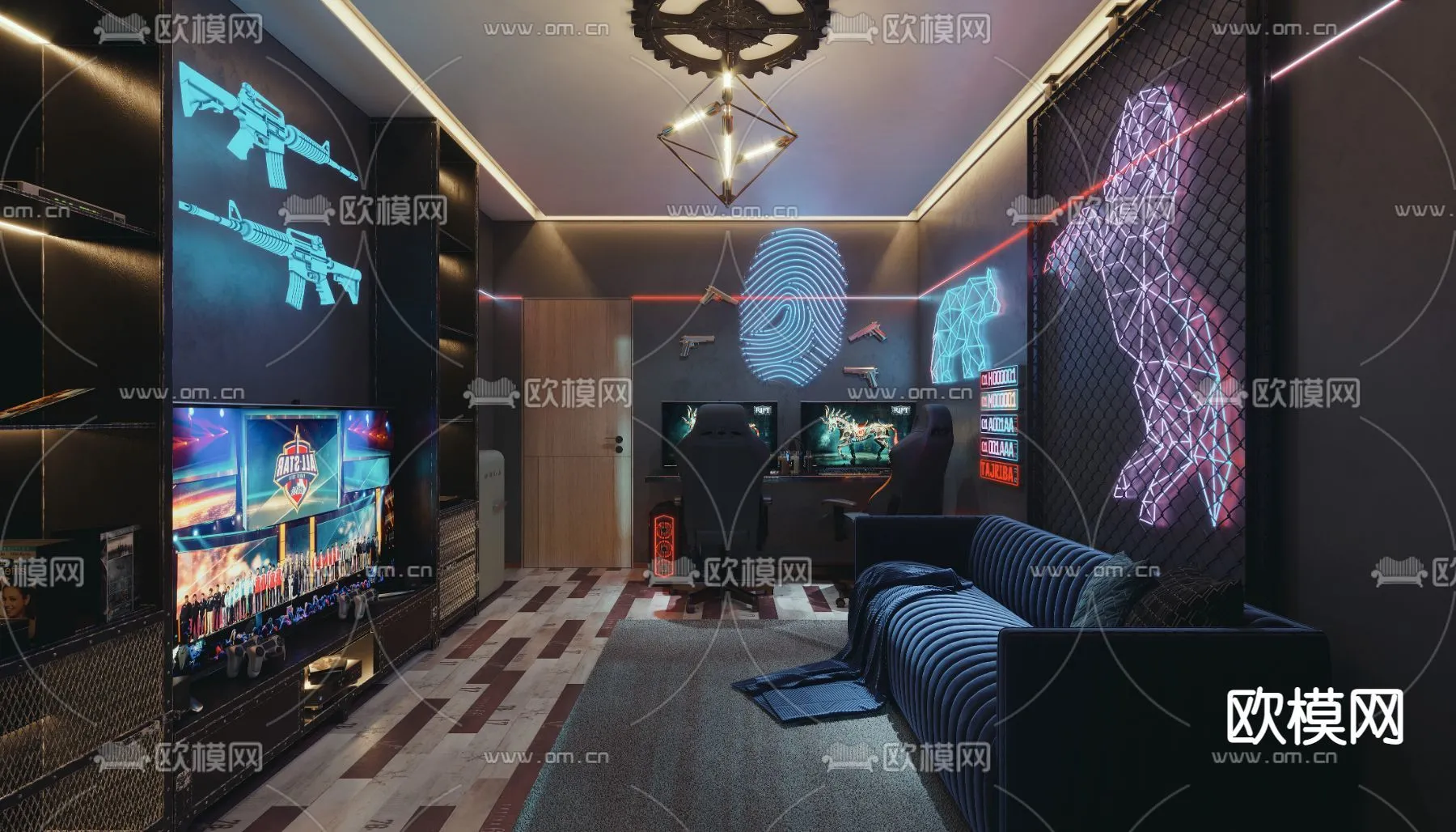 PUBLIC COMMERCE SPACE – 3D Model For Interior Design – 10834