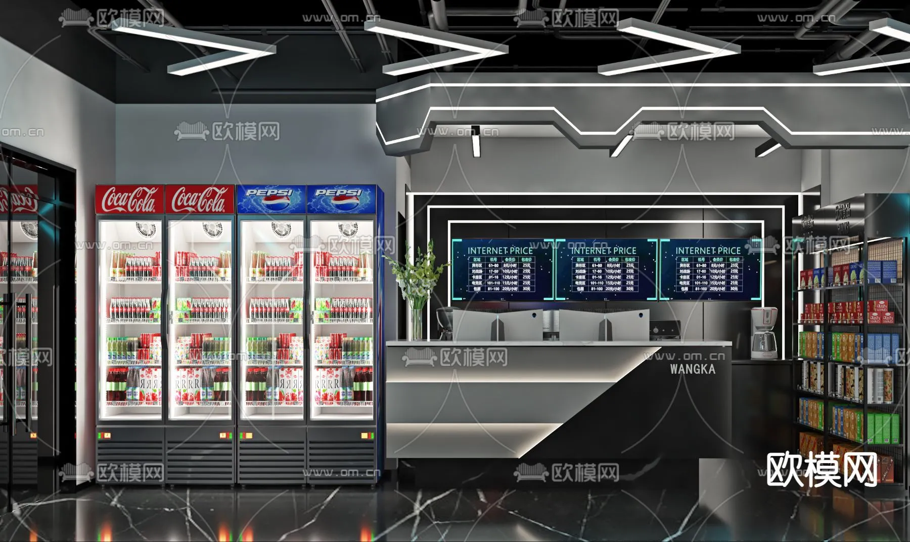 PUBLIC COMMERCE SPACE – 3D Model For Interior Design – 10835