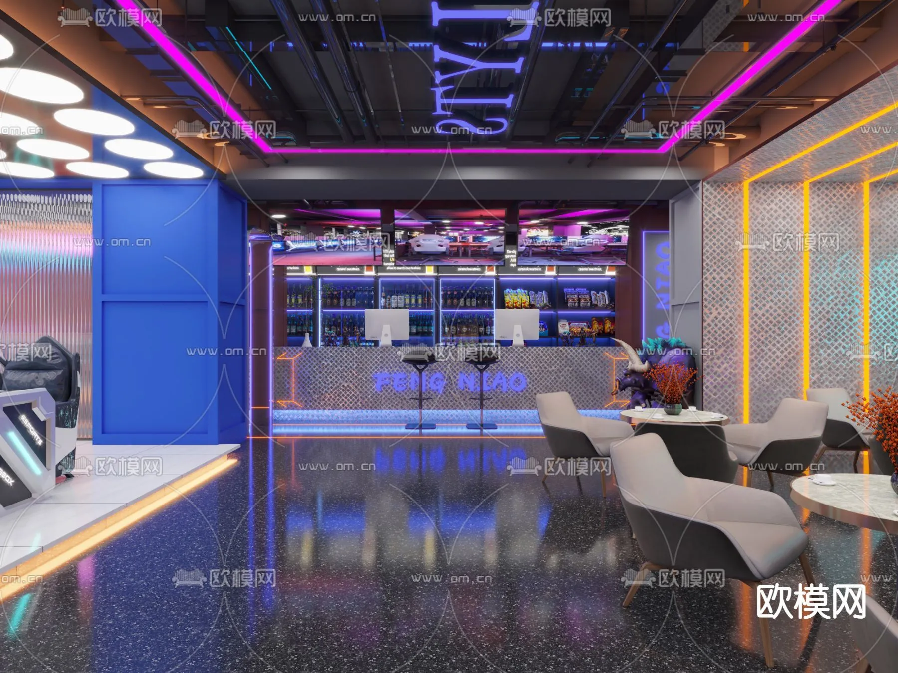 PUBLIC COMMERCE SPACE – 3D Model For Interior Design – 10840