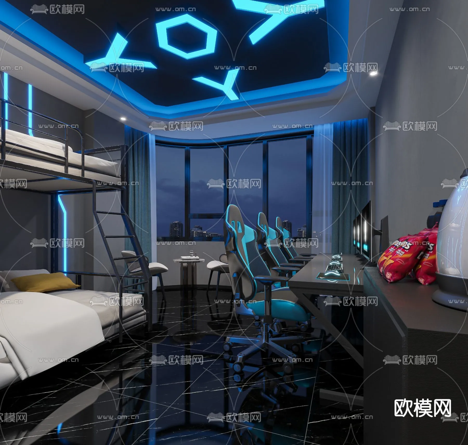 PUBLIC COMMERCE SPACE – 3D Model For Interior Design – 10843