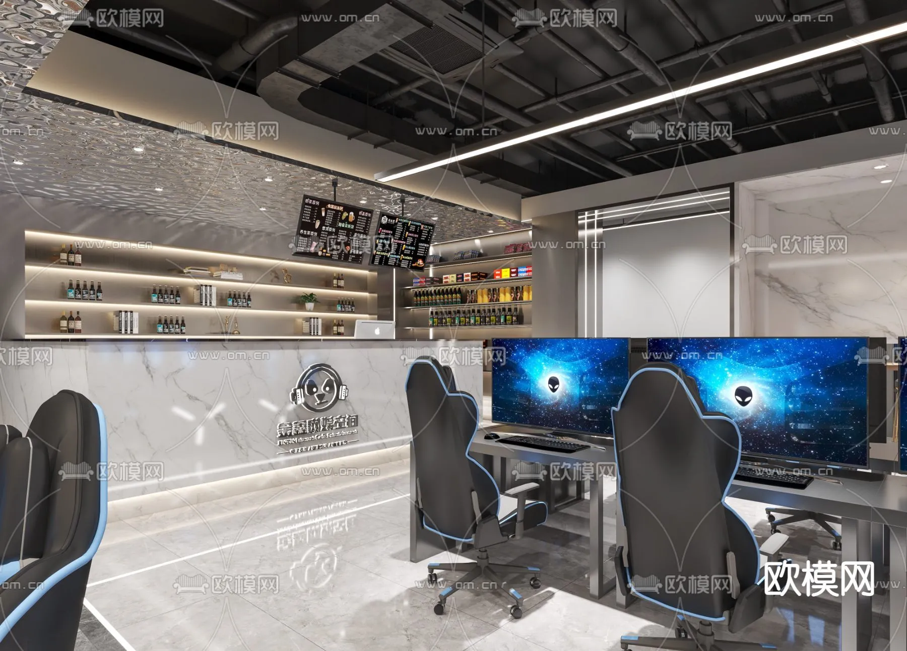 PUBLIC COMMERCE SPACE – 3D Model For Interior Design – 10849