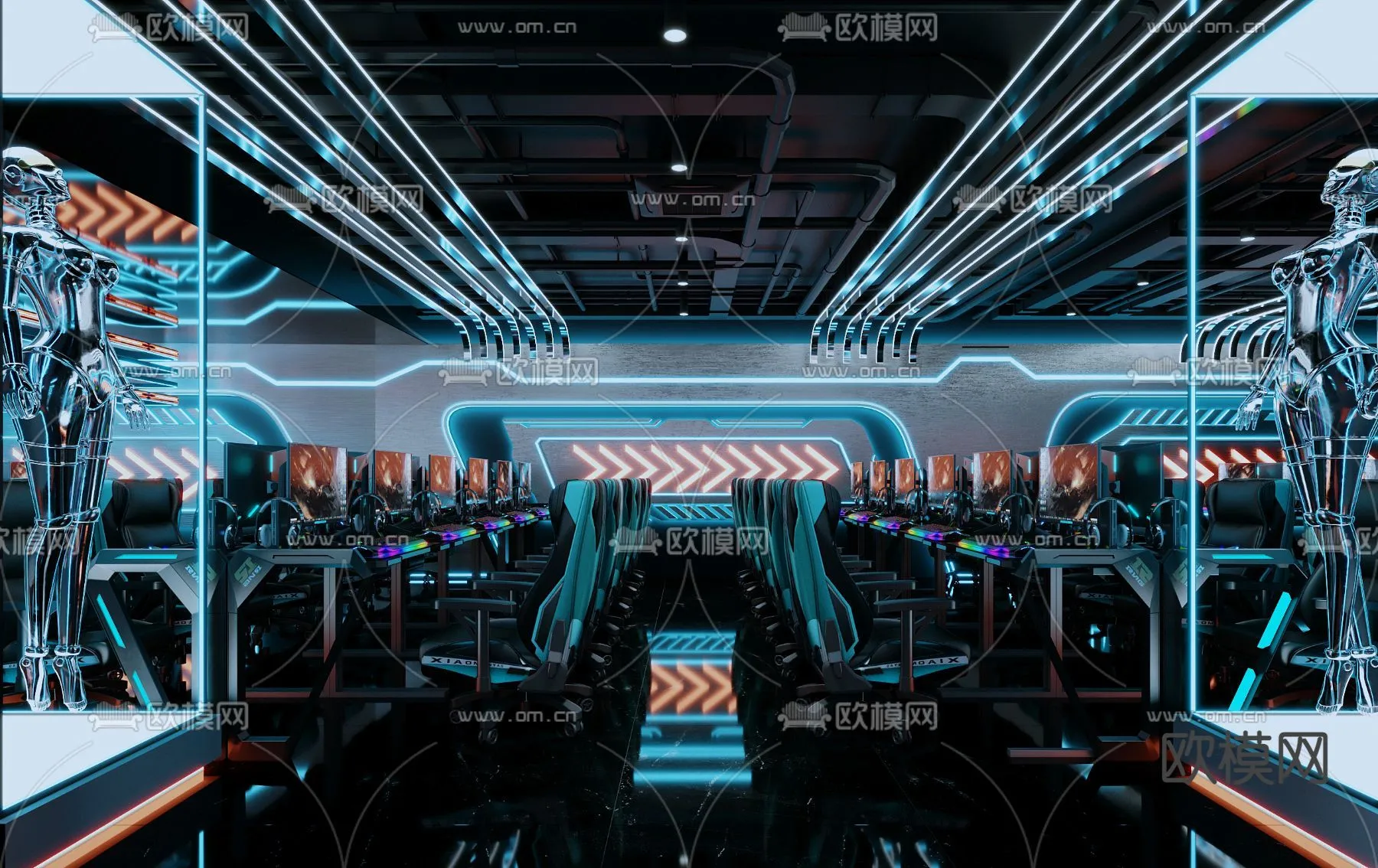 PUBLIC COMMERCE SPACE – 3D Model For Interior Design – 10850