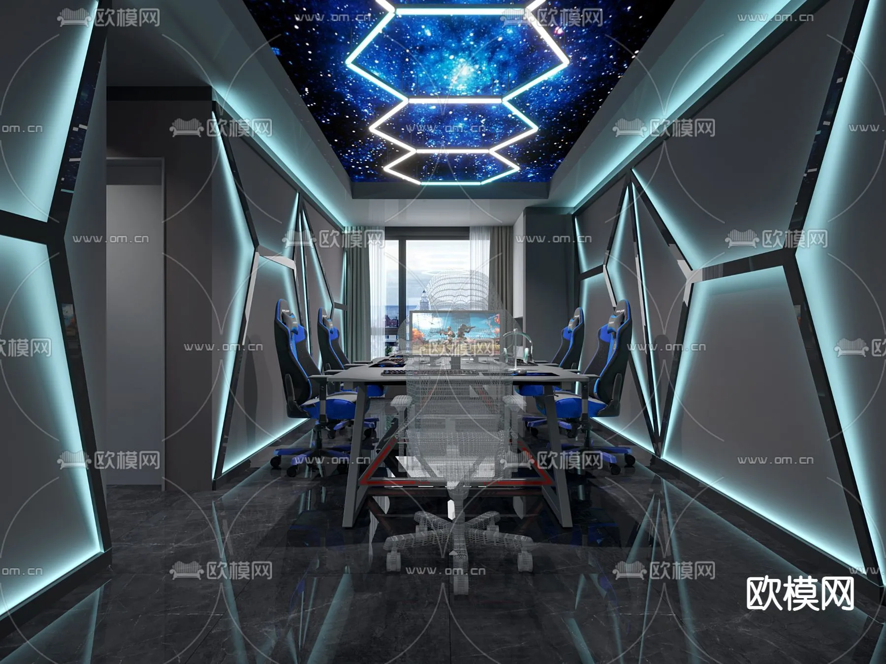 PUBLIC COMMERCE SPACE – 3D Model For Interior Design – 10853