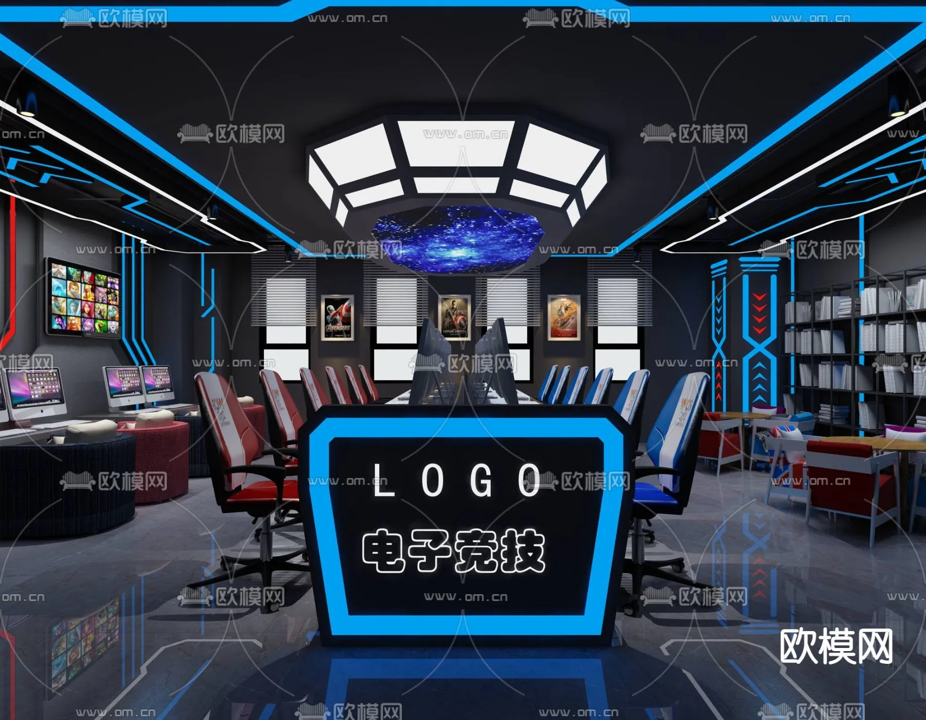 PUBLIC COMMERCE SPACE – 3D Model For Interior Design – 10854