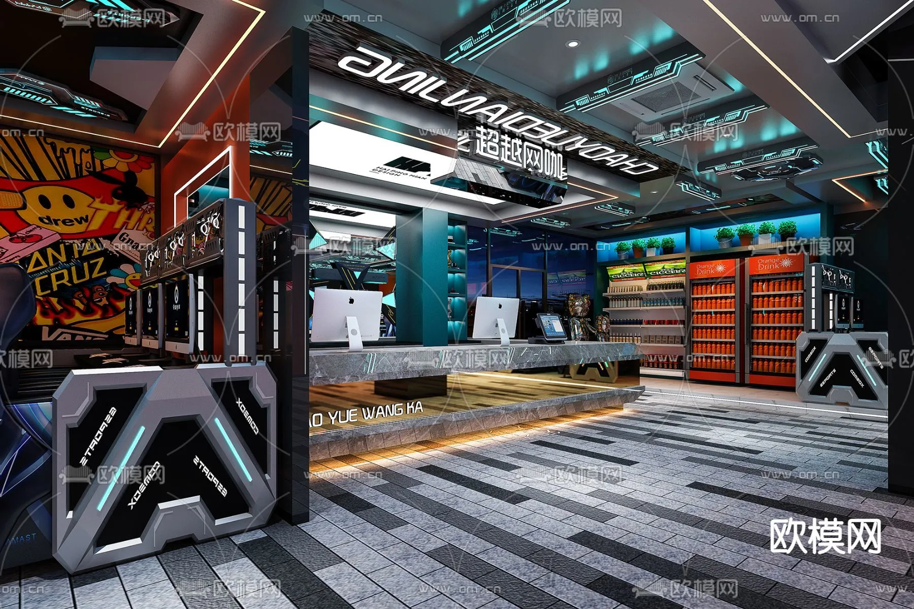 PUBLIC COMMERCE SPACE – 3D Model For Interior Design – 10857