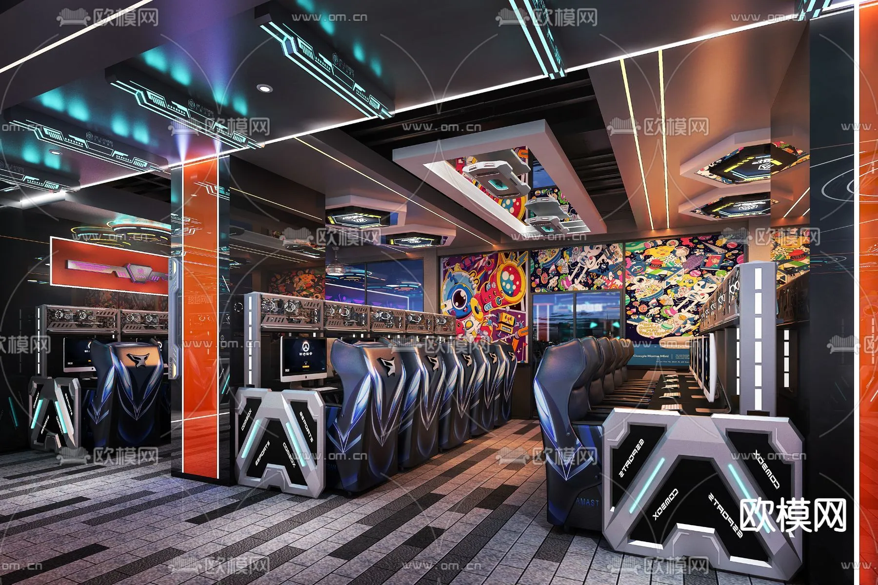 PUBLIC COMMERCE SPACE – 3D Model For Interior Design – 10858